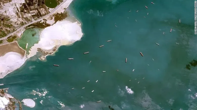 The "Ever Given" wheel failed to float again in the Suez Canal