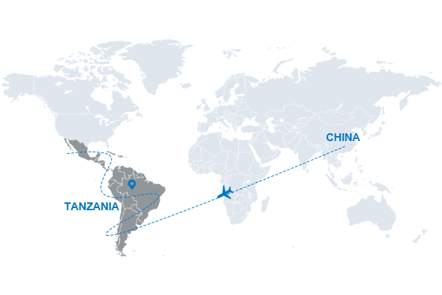 Shipping from China to South America